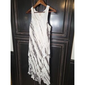 Sundance Asymmetrical Dress Small White Tie Dye Shibori Hi Low Beach Boho